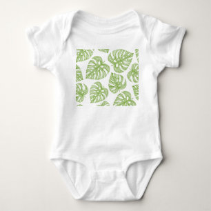 Exotische Palmwedel Vintage Baby Strampler