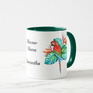 Exotische Papagei-Personalisiert Tasse