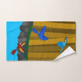 Exotische Papageien im Wald Badhandtuch Set (Handtuch)