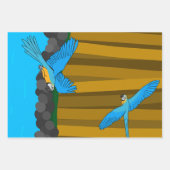 Exotische Papageien im Wald Geschenkpapier Set (Vorderseite 2)