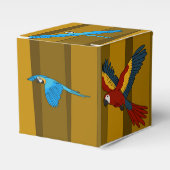 Exotische Papageien zum Geburtstag des Waldes Geschenkschachtel (Vorderseite)