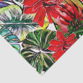 Exotische Passiflora Blume Dschungel Wasserfarben Seidenpapier (Ausschnitt)