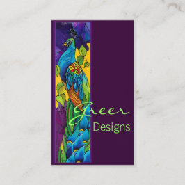 Exotische Pfauenkarte Visitenkarte