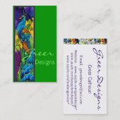 Exotische Pfauenkarte Visitenkarte (Vorne/Hinten)