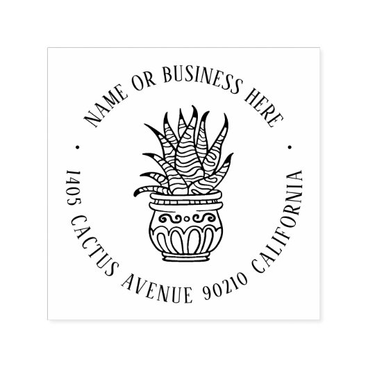 Exotische Pflanze Garten Individuelle Name Rücksen Permastempel (Design)