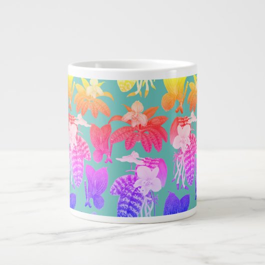 Exotische Pflanze mit Muster Tasse (Vorderseite)