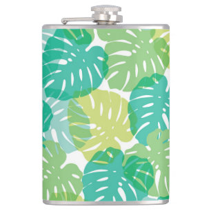 Exotische Pflanze: Tropical Monstera Flachmann