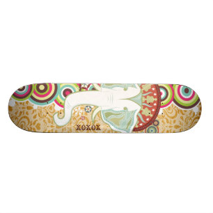 Exotische Plattform des weißen Elefant-Sk8 Skateboard