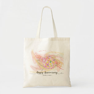 Exotische Plumeria-Blumen-abstrakte Tragetasche