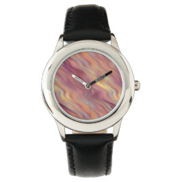 Exotische Plumeria Wavy Textur Armbanduhr