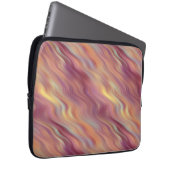 Exotische Plumeria Wavy Textur Laptopschutzhülle (Vorne Rechts)