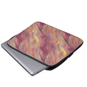 Exotische Plumeria Wavy Textur Laptopschutzhülle (Vorne Knopf)