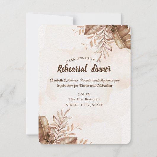 Exotische Probe Herbst Einladung (Vorderseite)