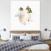 *~* EXOTISCHE ROINBOW PALM TREE TROPICAL AR11 LEINWANDDRUCK (Insitu (Schlafzimmer))