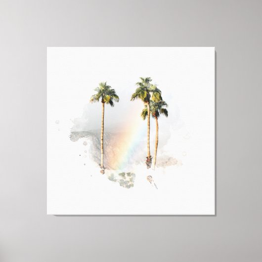 *~* EXOTISCHE ROINBOW PALM TREE TROPICAL AR11 LEINWANDDRUCK (Vorderseite)