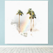 *~* EXOTISCHE ROINBOW PALM TREE TROPICAL AR11 LEINWANDDRUCK (Insitu (Holzboden))