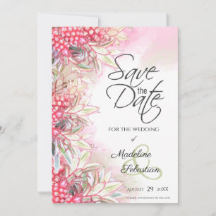 Exotische rosa Ananas  Save The Date