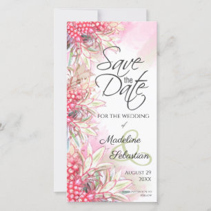 Exotische rosa Ananas Save The Date