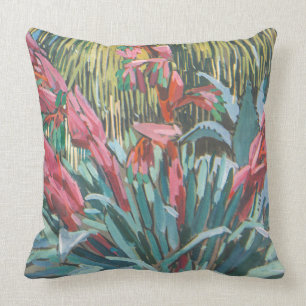 Exotische rosa Blumen Kissen