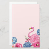 Exotische Rosa Flamingo Garten 2 Briefpapier (Vorne/Hinten)
