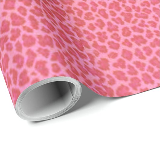 Exotische rosa Gepunktete Leopardendrucke Geschenkpapier (Rolleneckpunkt)