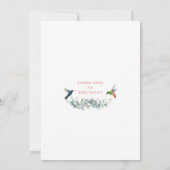 Exotische Rosa Hibiskus Hummingbirds 5th Birthday Einladung (Rückseite)