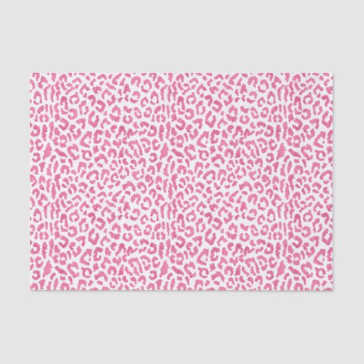 Exotische rosa Leopardendrucke Seidenpapier (Vorderseite)