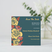 Exotische Rose - Datumskarten speichern Save The Date (Stehend Vorderseite)