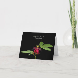 Exotische rote Passion-Blume Sammelgrüße Karte