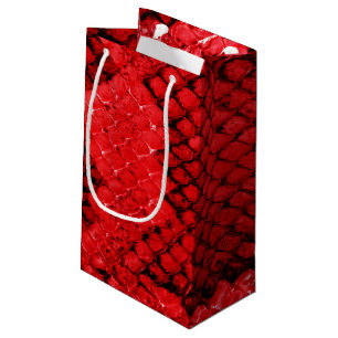 Exotische Schlangenhaut, Muster rot Kleine Geschenktüte