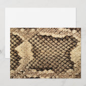 Exotische Schlangenhautmuster Feiertagskarte (Vorne/Hinten)