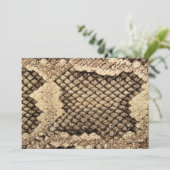 Exotische Schlangenhautmuster Feiertagskarte (Stehend Vorderseite)