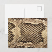 Exotische Schlangenhautmuster Feiertagspostkarte (Vorne/Hinten)