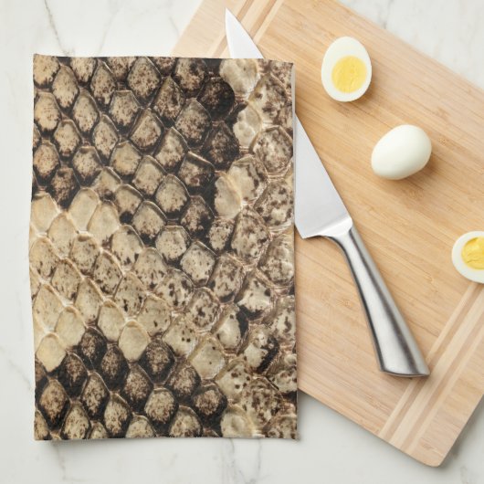 Exotische Schlangenhautmuster Geschirrtuch (Viertel Falte)