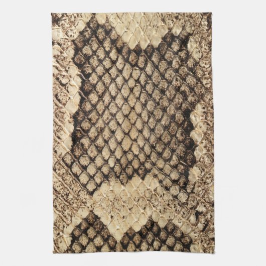 Exotische Schlangenhautmuster Geschirrtuch (Vertikal)