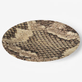 Exotische Schlangenhautmuster - moderne Muster Pappteller (Schrägansicht)
