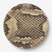 Exotische Schlangenhautmuster - moderne Muster Pappteller (Vorderseite)