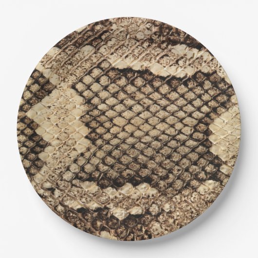 Exotische Schlangenhautmuster - moderne Muster Pappteller (Vorderseite)