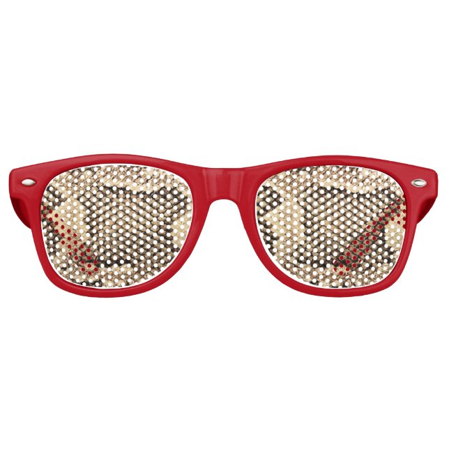 Exotische Schlangenhautmuster - moderne Muster Partybrille (Vorderseite)