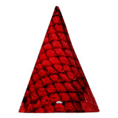 Exotische Schlangenhautmuster, moderne rote Farbe Partyhütchen (Rechts)