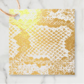 Exotische Schlangenhautmuster, rotes Gold, schwarz Geschenkanhänger (Vorderseite)