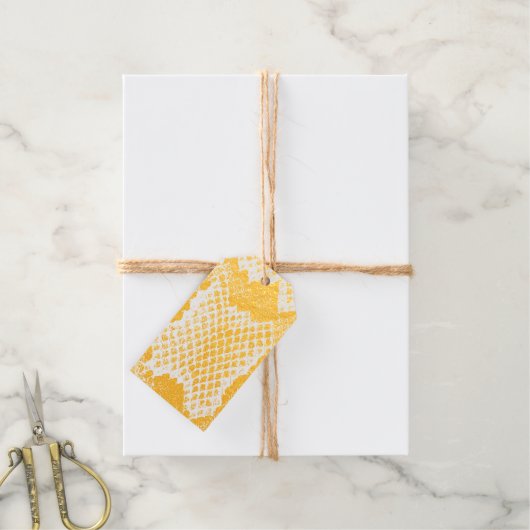 Exotische Schlangenhautmuster, rotes Gold, schwarz Geschenkanhänger (Mit Schnur)