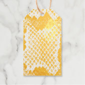 Exotische Schlangenhautmuster, rotes Gold, schwarz Geschenkanhänger (Vorderseite)