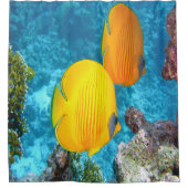 Exotische Schmetterlingsfische Duschvorhang (Vorderseite)