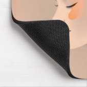 Exotische Schönheit - Farbiges Bleistift Portrait Mousepad (Ecke)