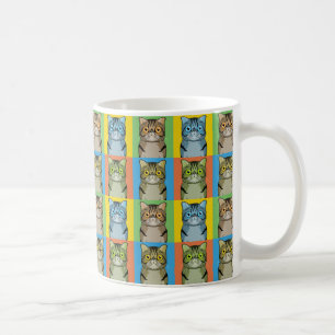 Exotische Shorthair Katzen-Cartoon Pop-Kunst Kaffeetasse