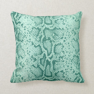 Exotische Snakeskin-Muster Münzblau Kissen