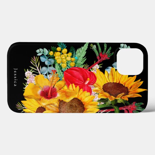 Exotische Sommer-tropische Wildblumen Case-Mate iPhone Hülle (Rückseite (Horizontal))
