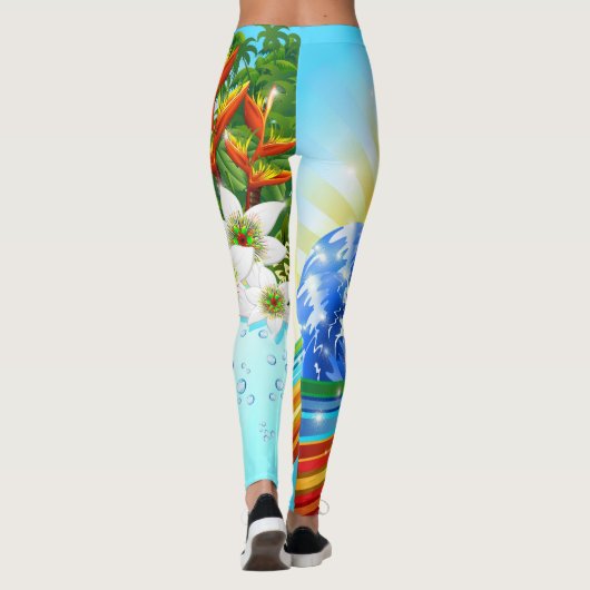 Exotische Sommerferien Leggings (Rückseite)