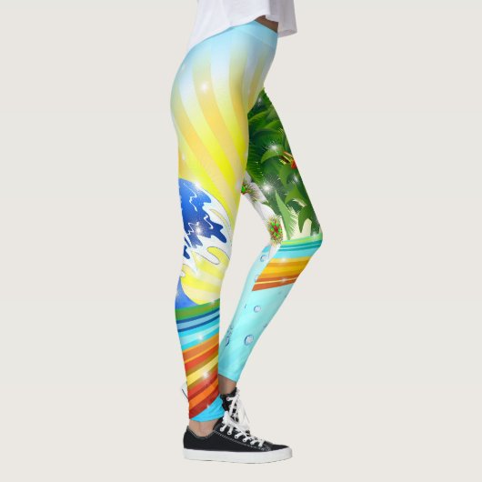 Exotische Sommerferien Leggings (Rechts)